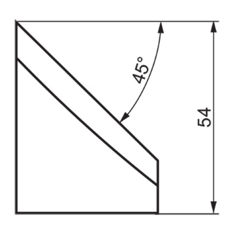 TRADEMASTER - EXTERNAL TOOL BIT B45/54 45 DEG X 54MM HIGH 